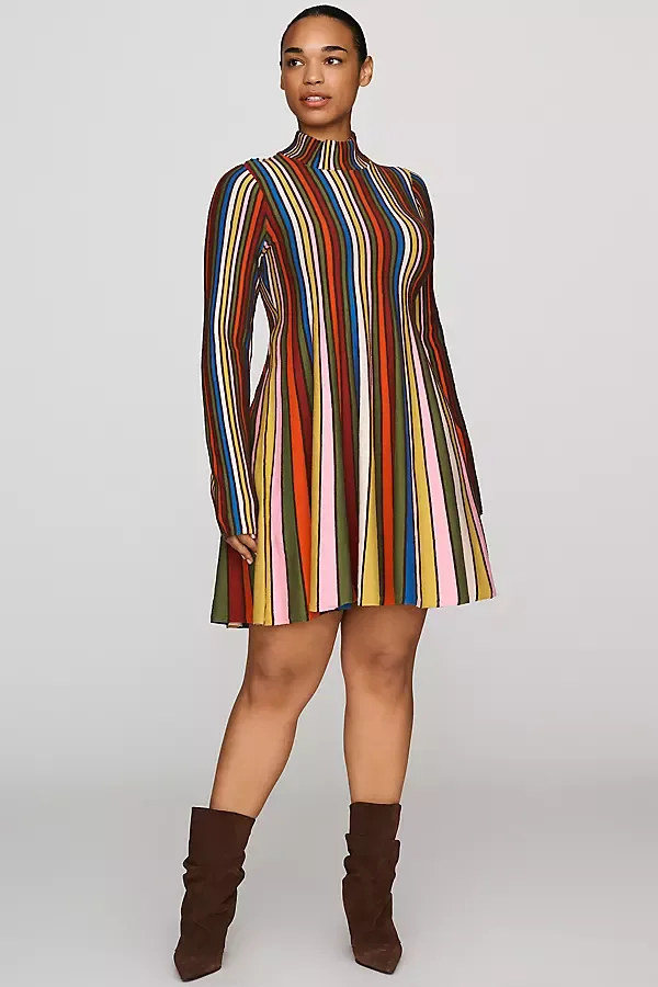 Mock Neck Knit Mini Dress by Maeve
