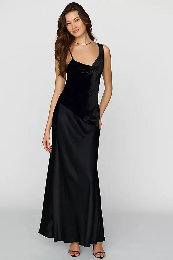 Velvet Satin Maxi Dress by BHLDN