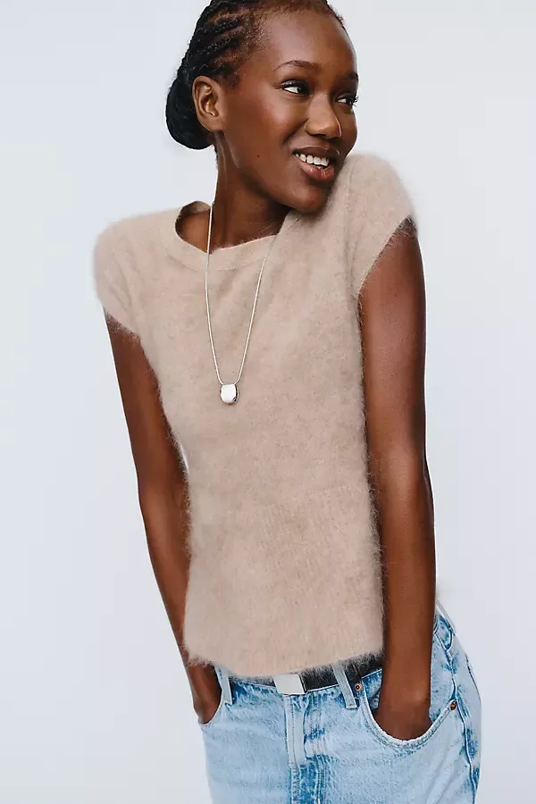100% Brushed Cashmere Top by Anthropologie