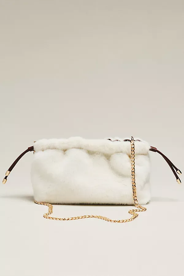 Cinched Faux Fur Clutch