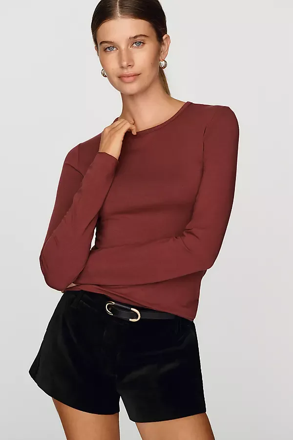 Evan Cotton Modal Long Sleeve Tee by Anthropologie