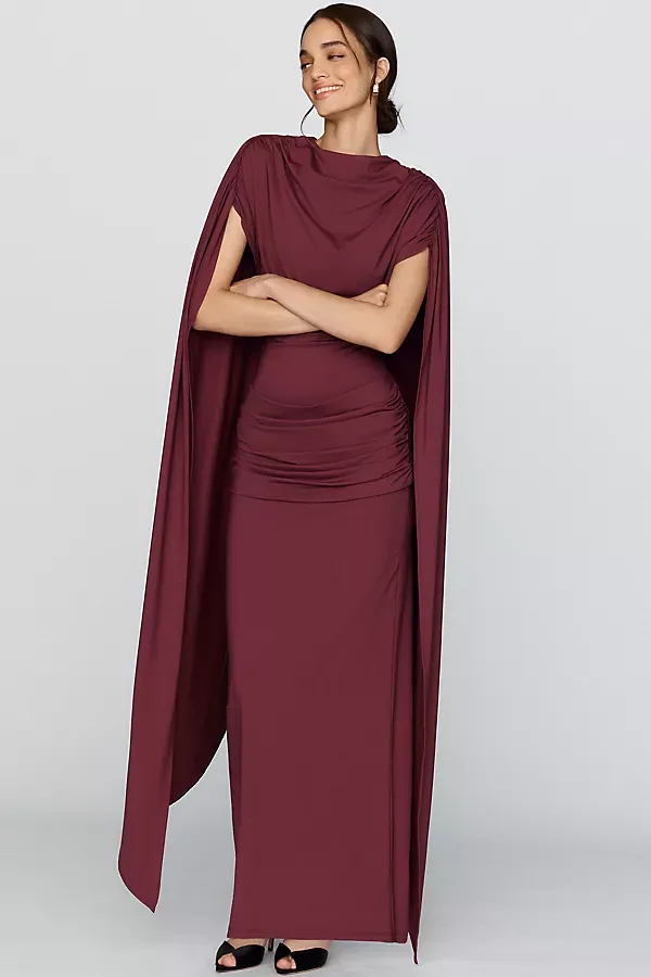 Jersey Draped Maxi Dress by Siempre