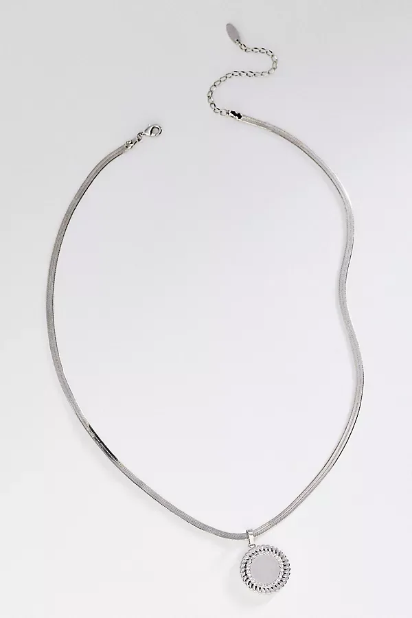 Medallion Herringbone Necklace by Anthropologie