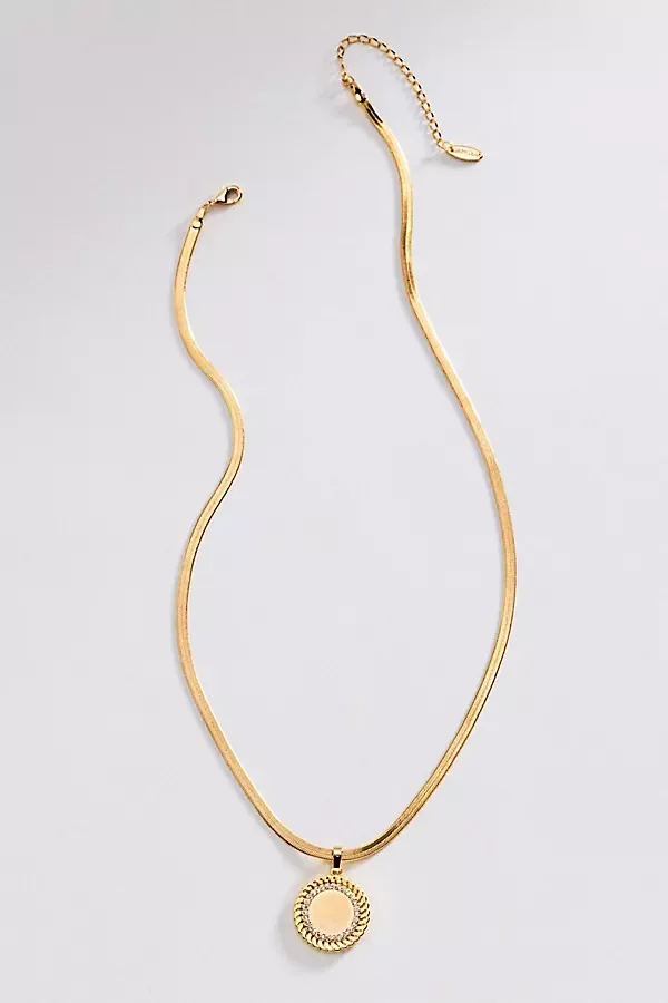 Medallion Herringbone Necklace