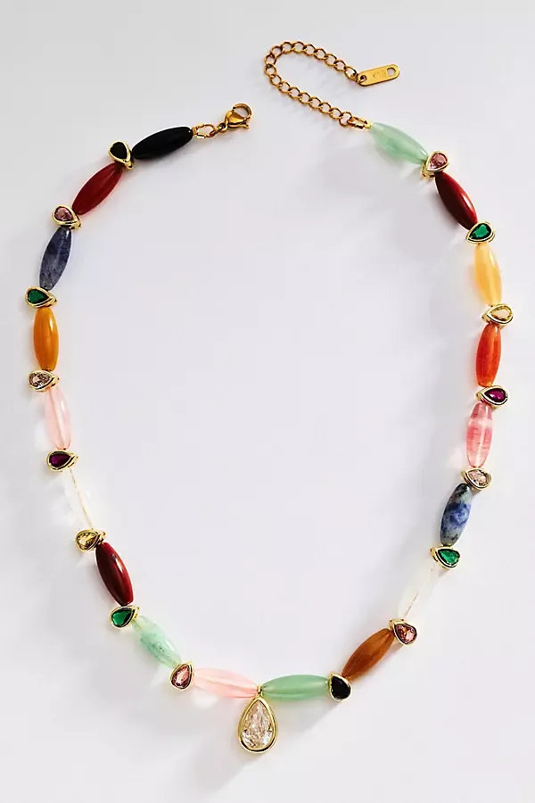 Rainbow Navette Necklace by Hannah B.