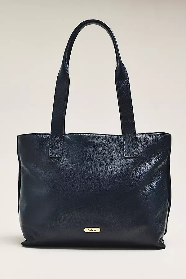 Alder Large Leather Tote Bag by Barbour