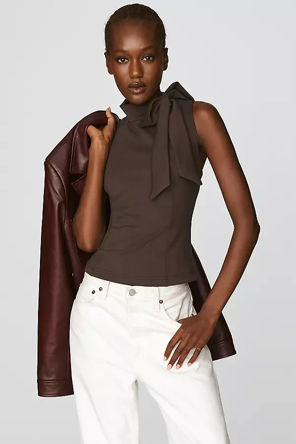 Tie Neck Tank Top by Maeve