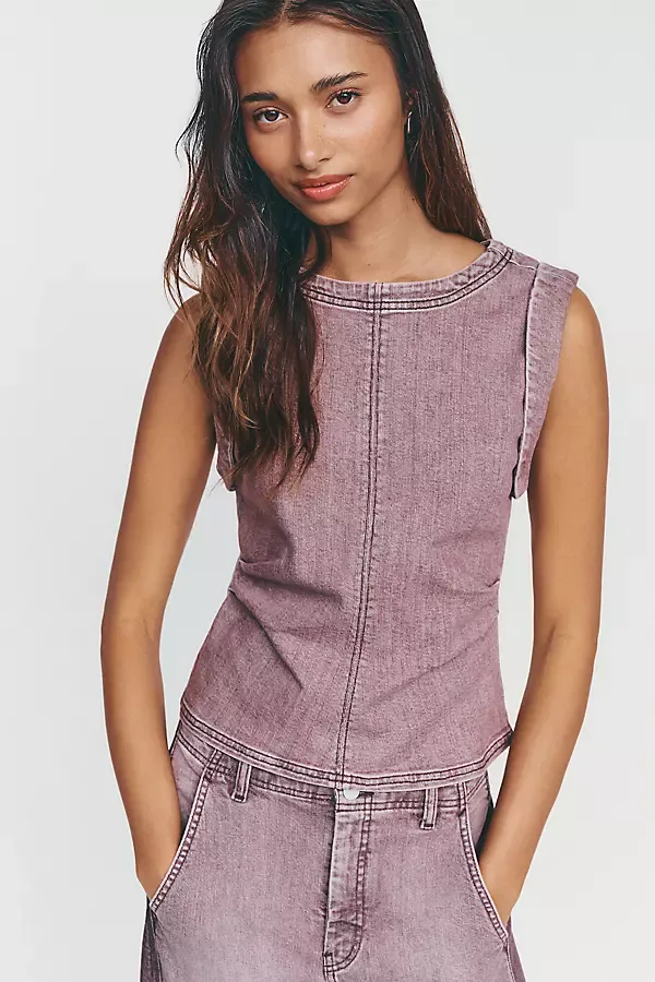 Kendall Denim Sleeveless Top by Pilcro