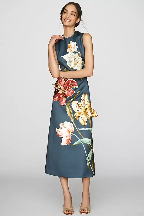 Cleo Embroidered Midi Dress by LEO LIN