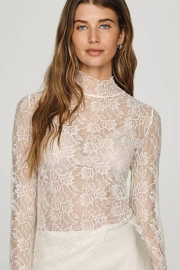 Lace Layering Turtleneck by Anthropologie