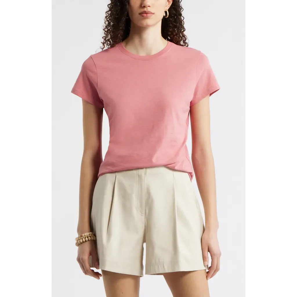 Pima Cotton Slub Crewneck T-Shirt by Nordstrom