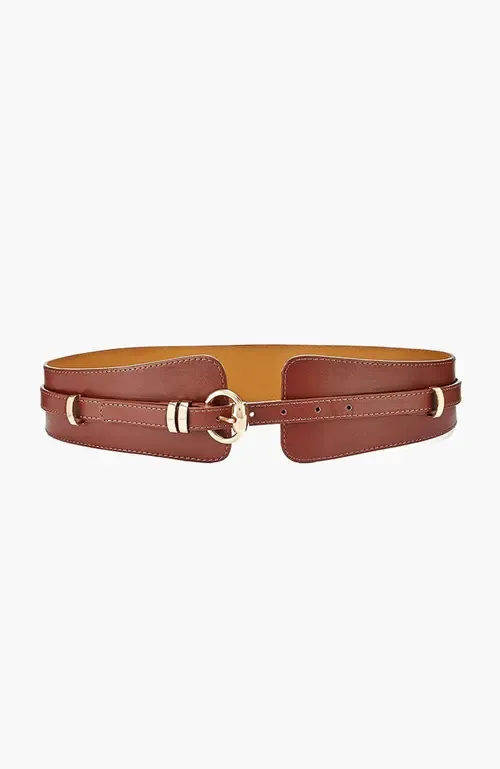 2-In-1 Faux Leather Waist Belt
