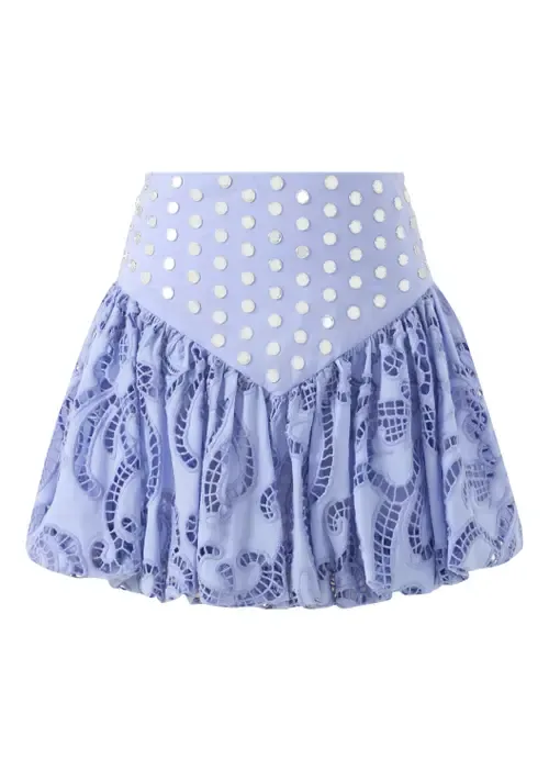 Luciana Embroidered Bubble Mini Skirt by Marlo Kids