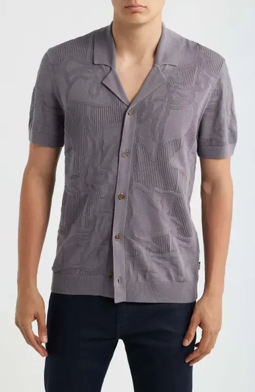 C-Noy Texture Camp Shirt by BOSS
