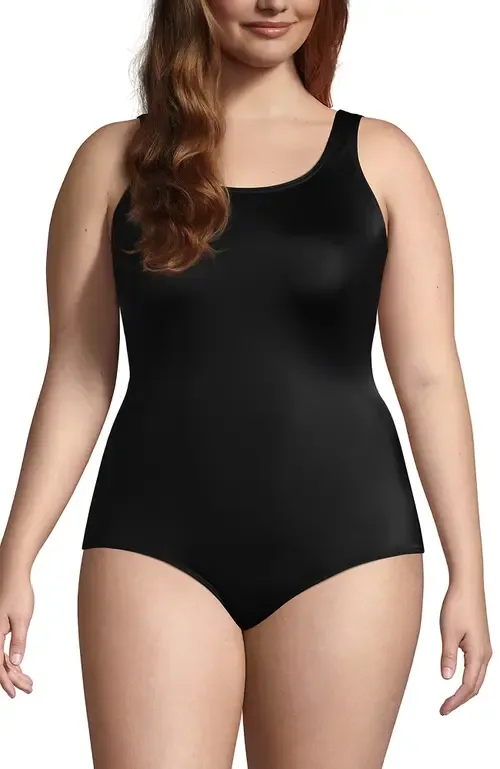 Tugless Low Leg One Piece Swimsuit by Lands' End