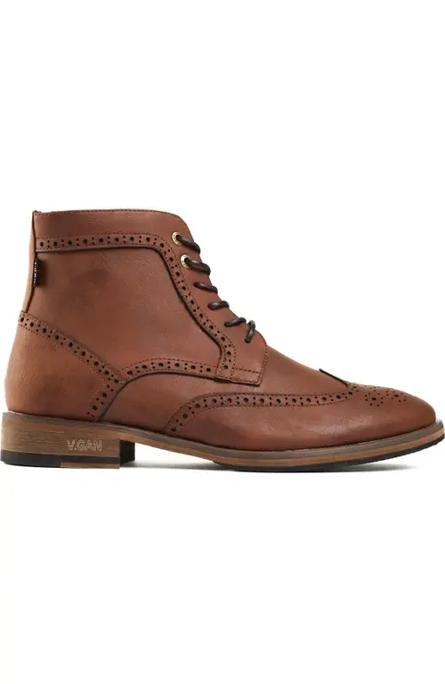 Wheat 2 Brogue Boots by V.GAN LONDON