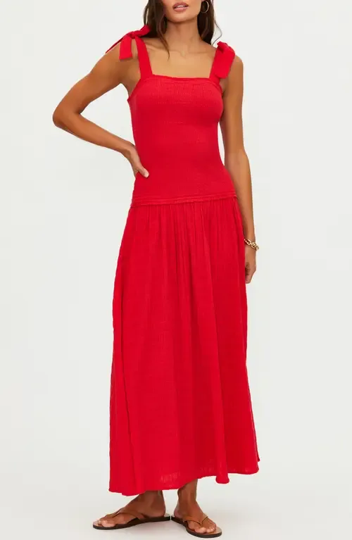 Isadora Smocked Cover-Up Maxi Dress by Beach Riot