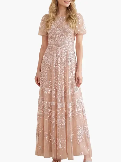 Anais Sequin Short Sleeve Gown by Needle & Thread