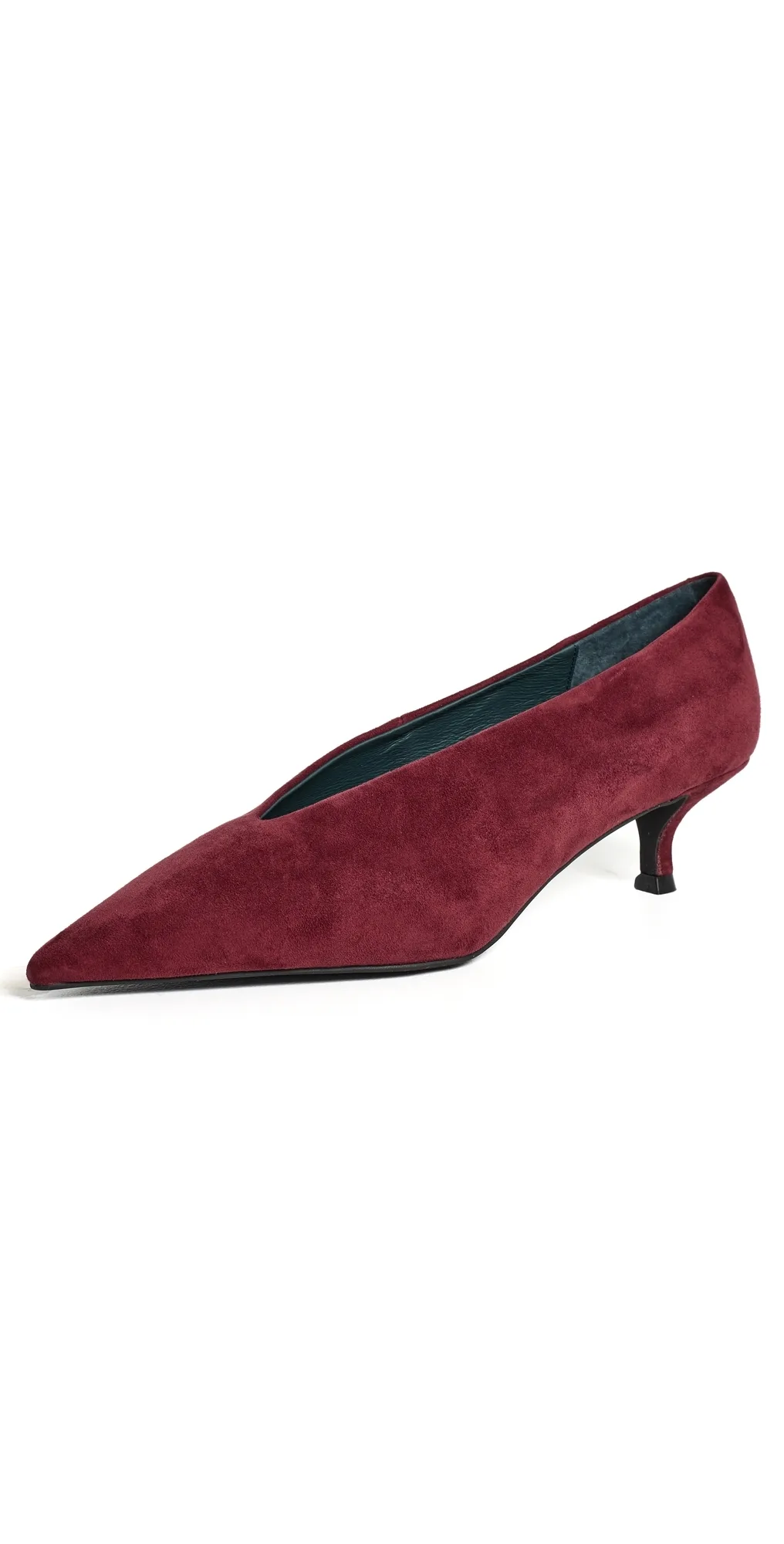 Ida Mae Pumps in Wine Suede by Jeffrey Campbell