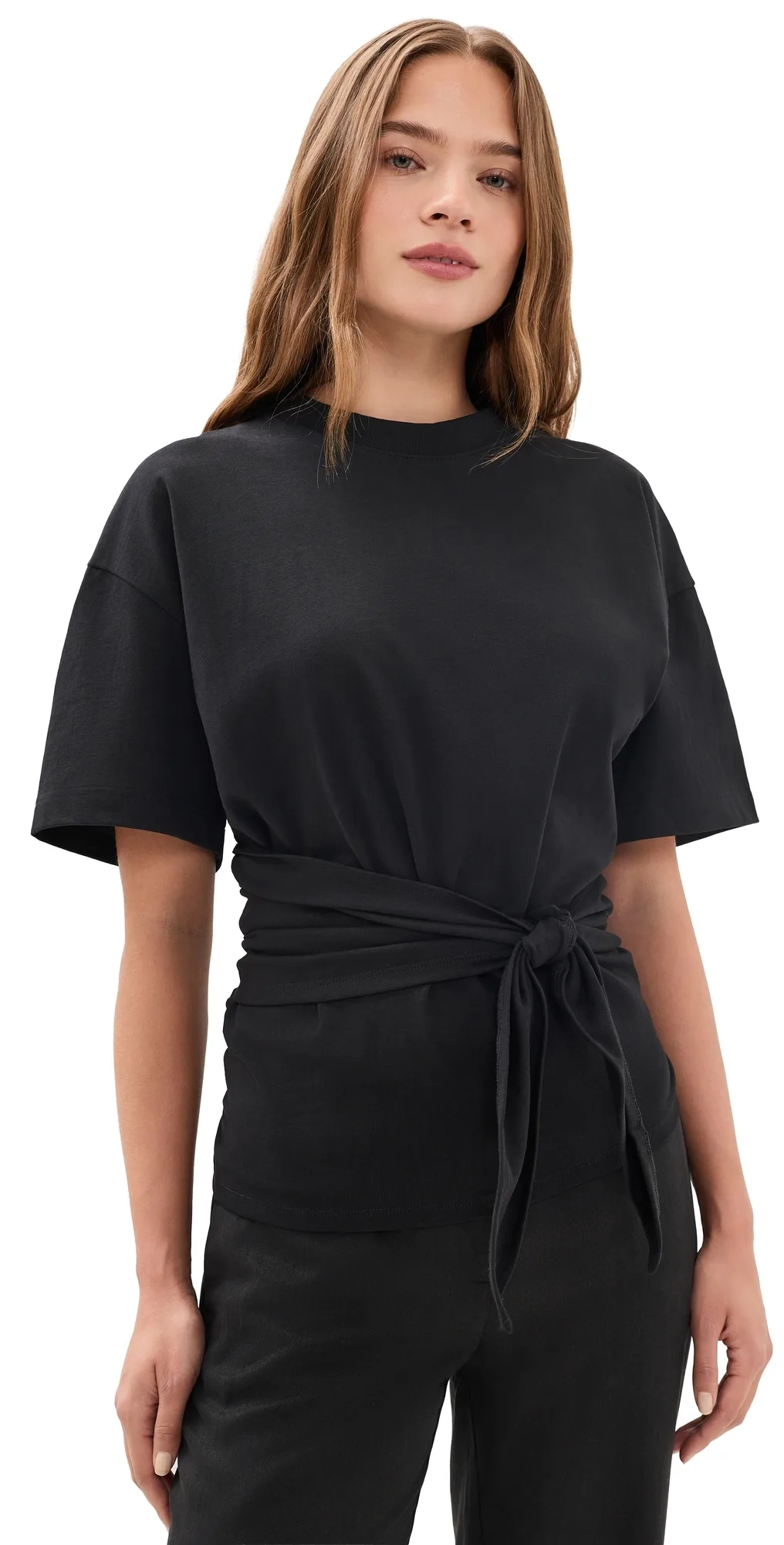 Cotton Jersey Split Back Tee by St. Agni