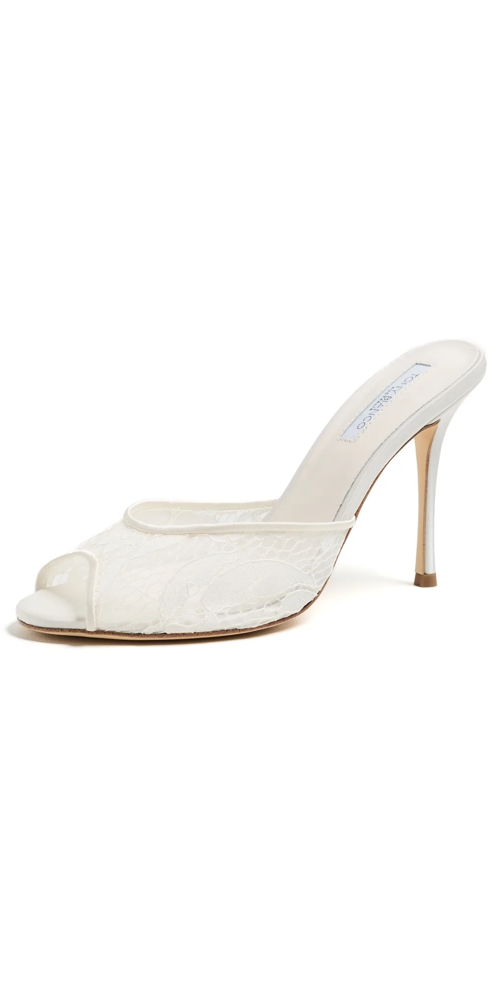 Sofia Lace Heels Ivory Brocade by Tony Bianco