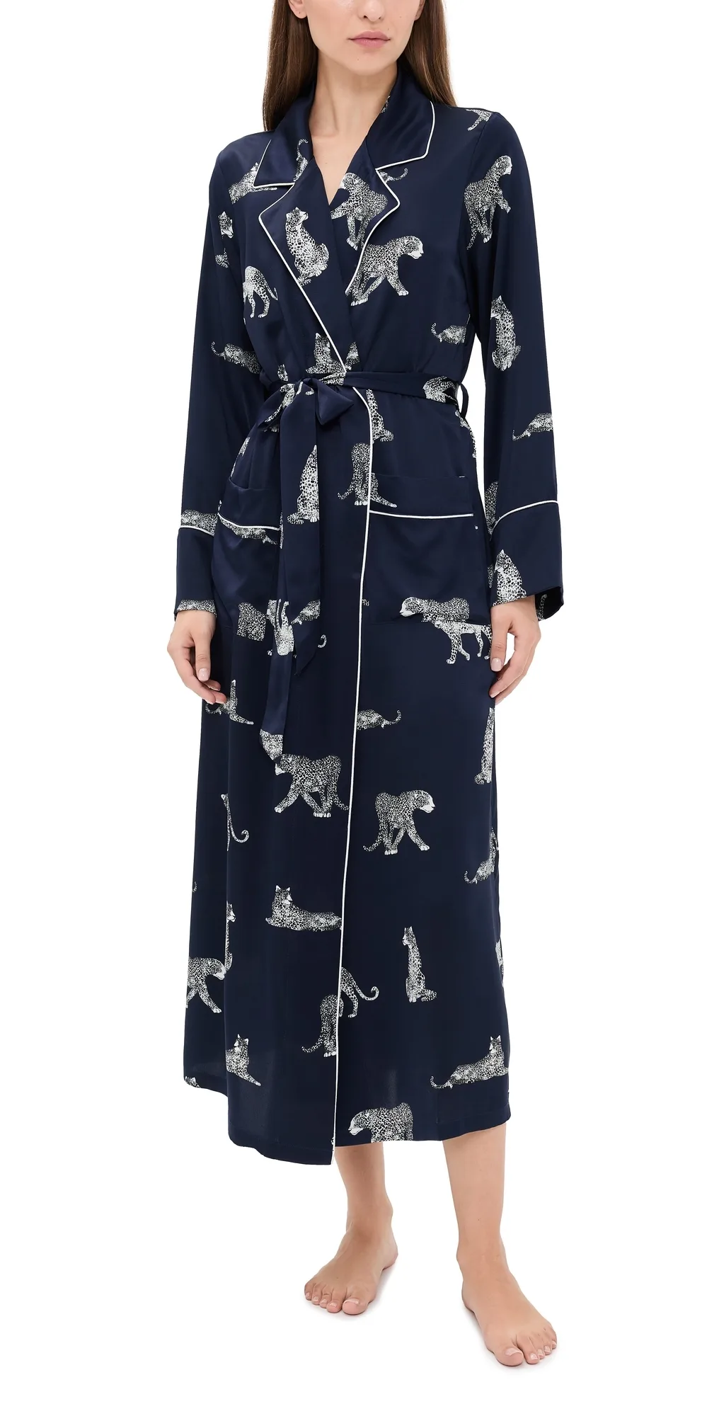 Silk Panthere De Nuit Robe by Petite Plume