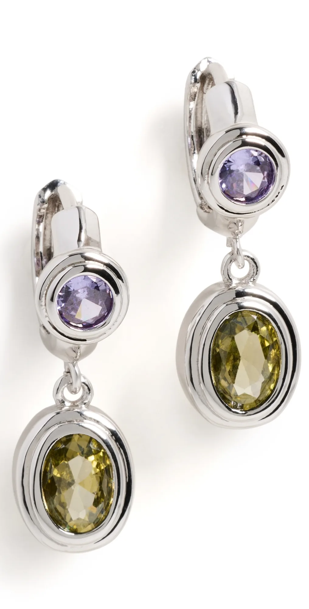 The Antoinette Stone Hoops by Luv Aj