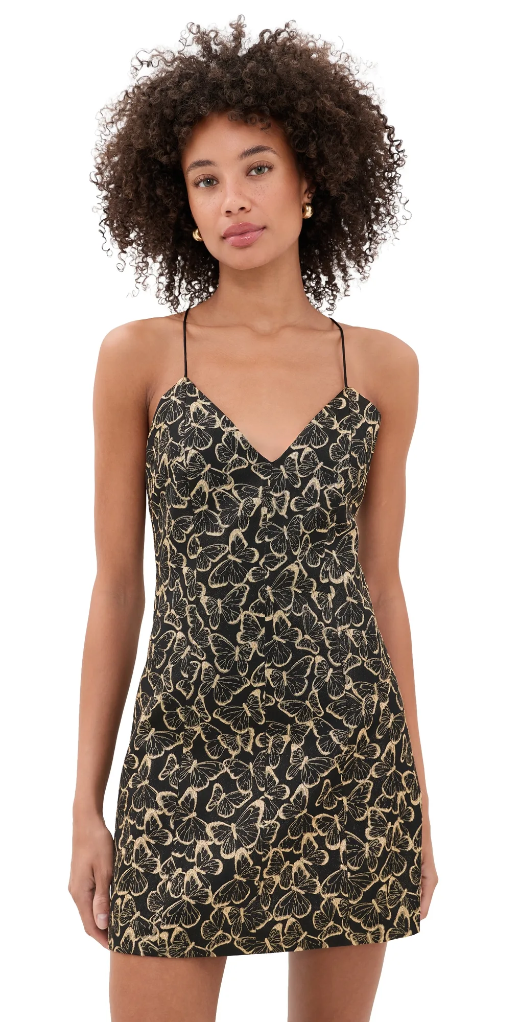 Tayla Structured Lantern Mini Dress by Alice + Olivia