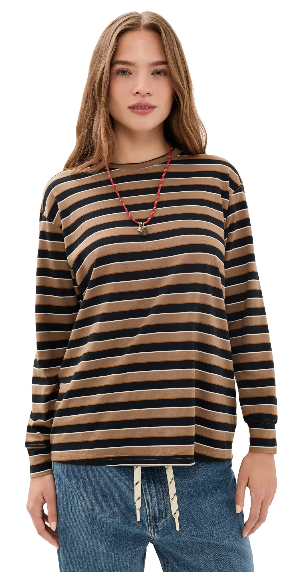 The Long Sleeve Relaxed Crew Tee by The Great