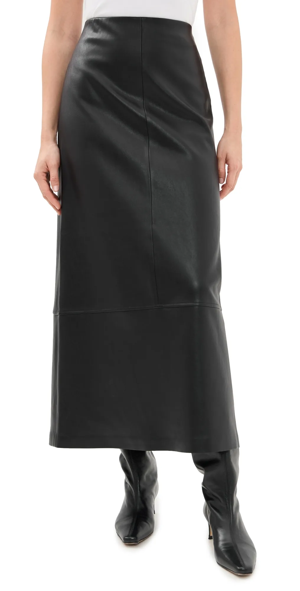 Betty Faux Leather Maxi Skirt by LE BOP