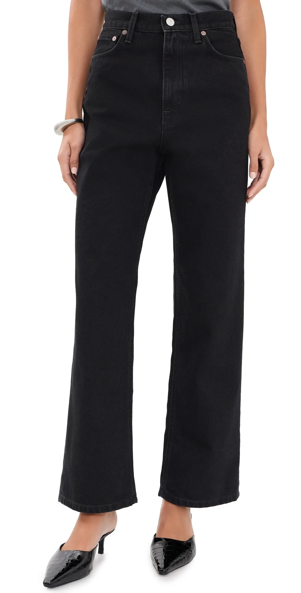 Wide Leg Denim Jeans by House of Dagmar