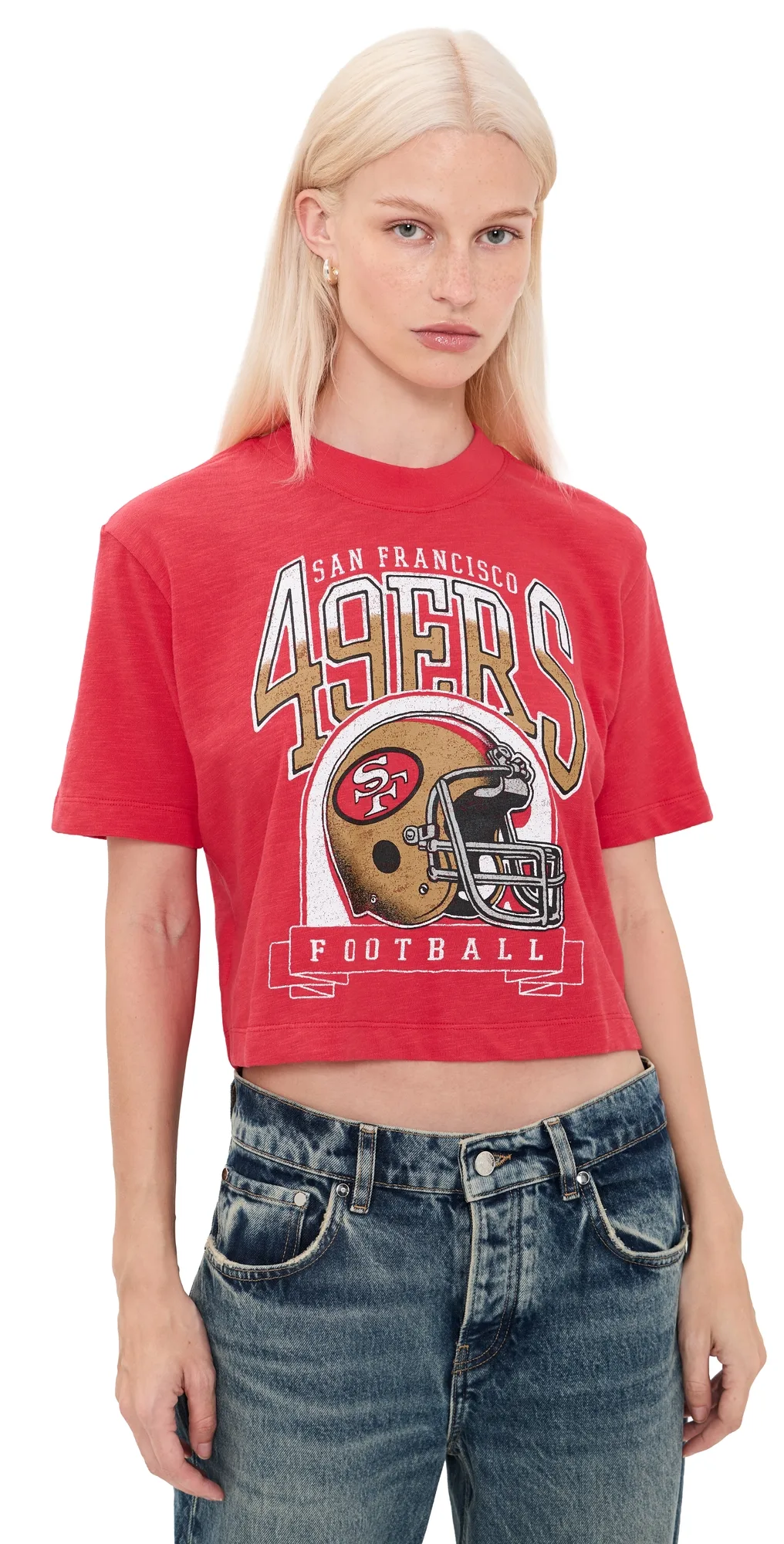 49ers Mock Neck Crop Tee by Junk Food