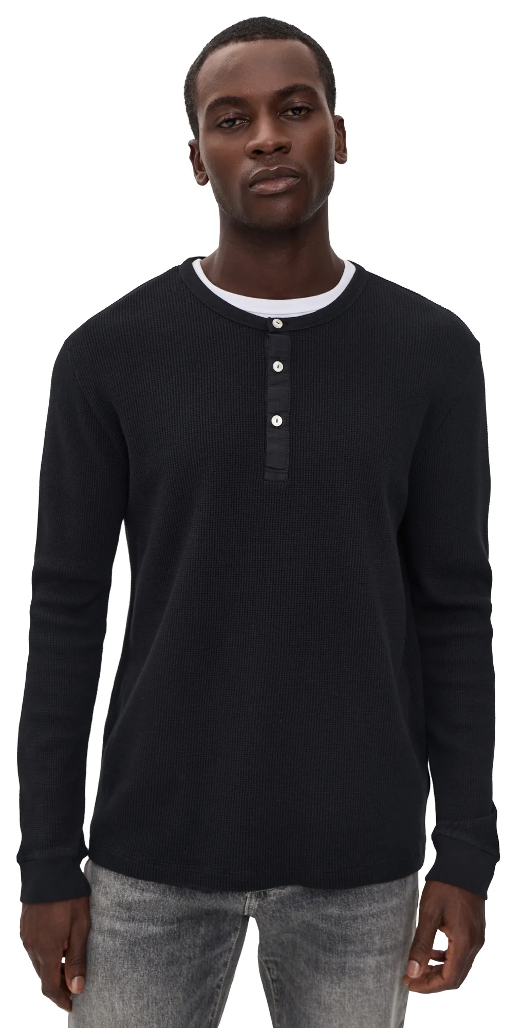 Henley Waffle Tee