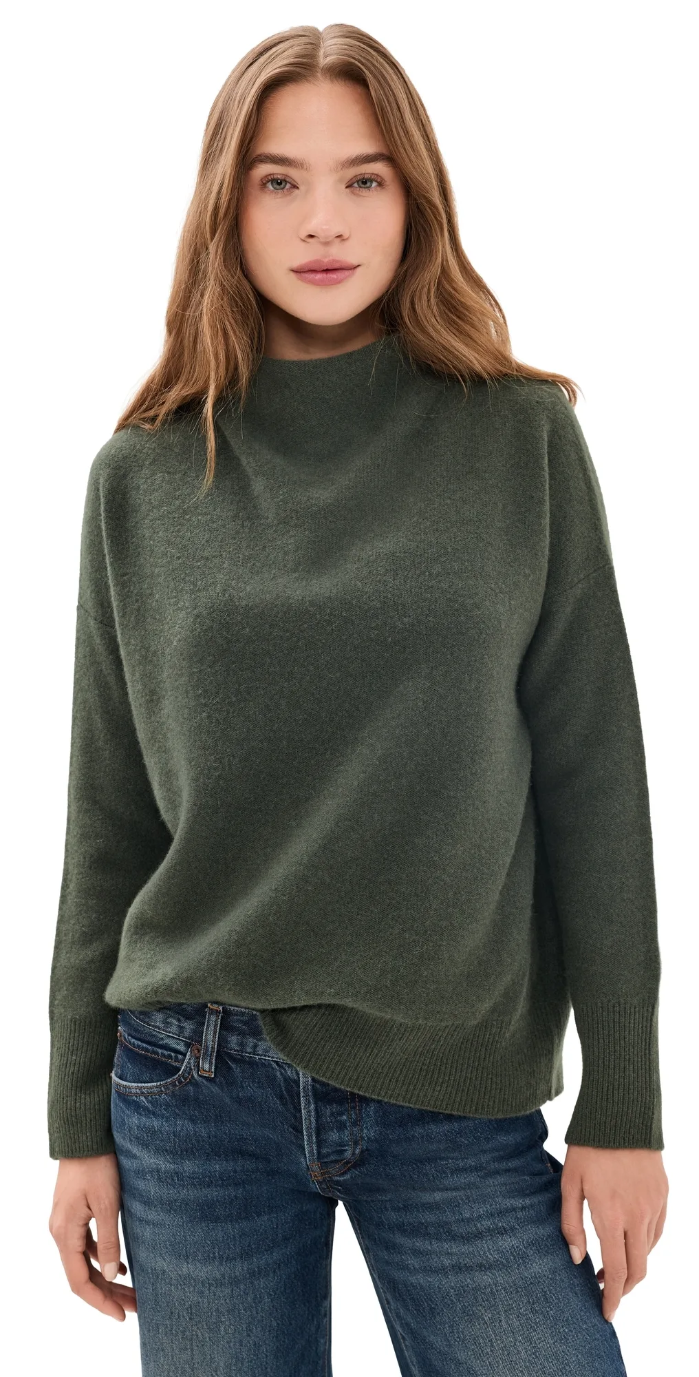 Cashmere Funnel Neck Pullover by Vince