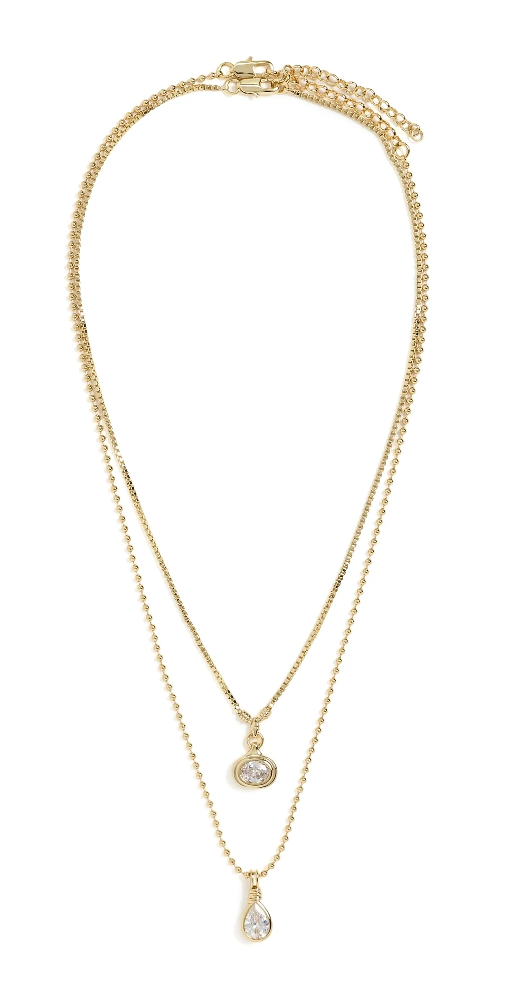 The Antoinette Stone Charm Necklace Set