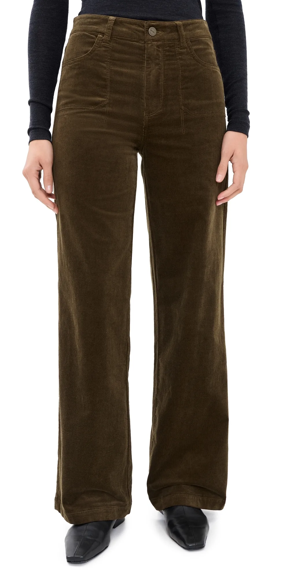 Anessa Utility Stitch Pocket Corduroy Pants