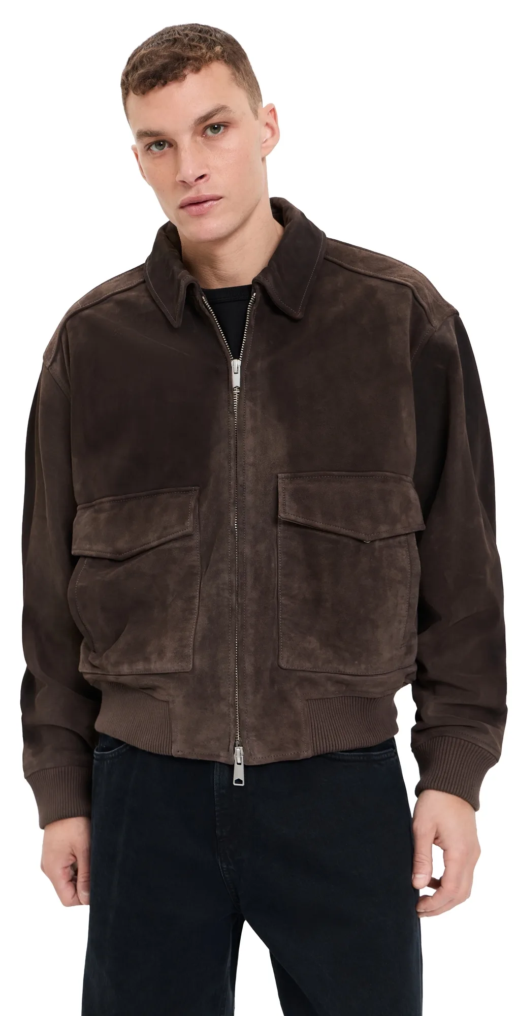 Emil Suede Bomber Jacket by AGOLDE