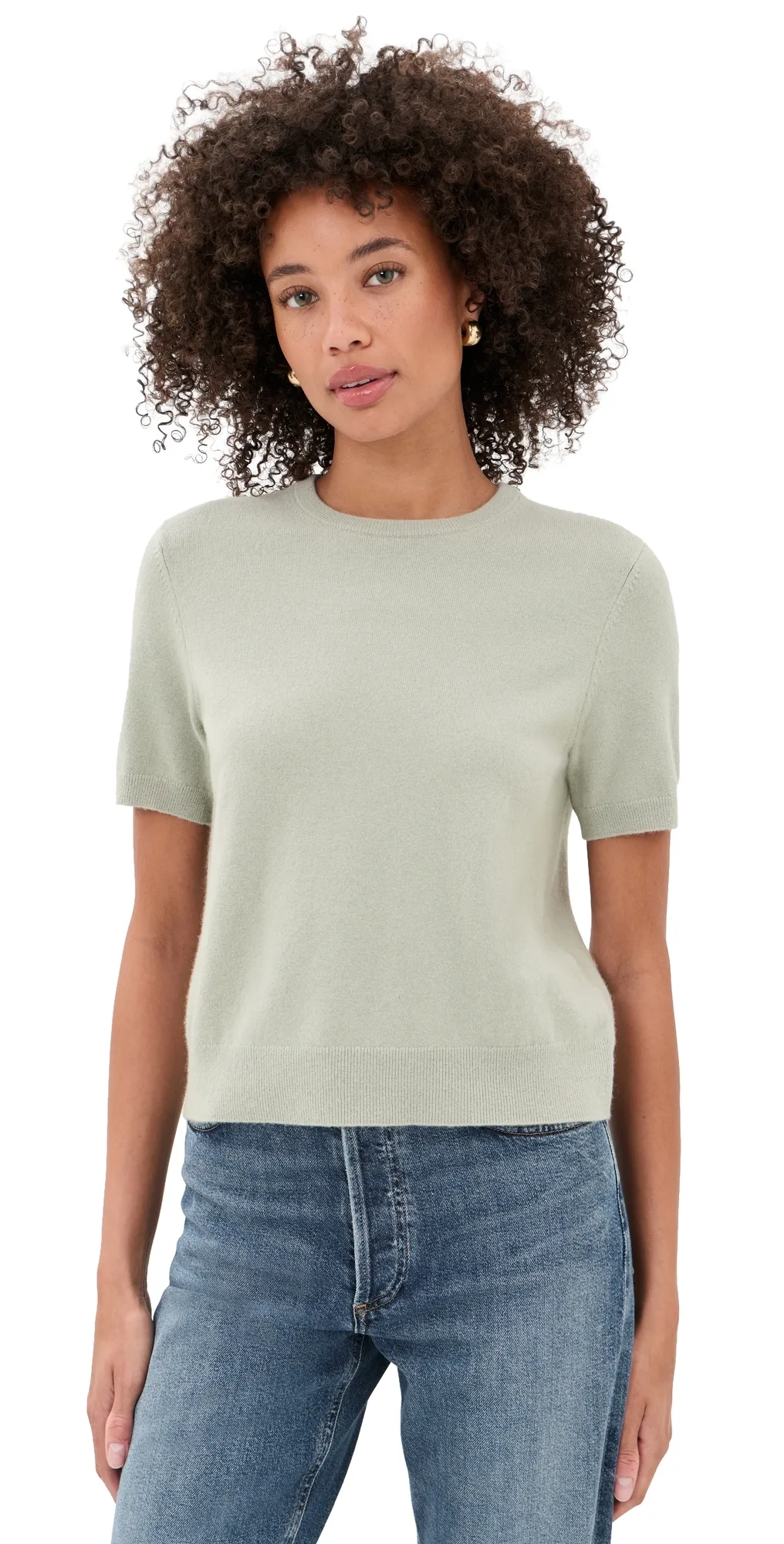 Relaxed Short Sleeve Sweater by Vince