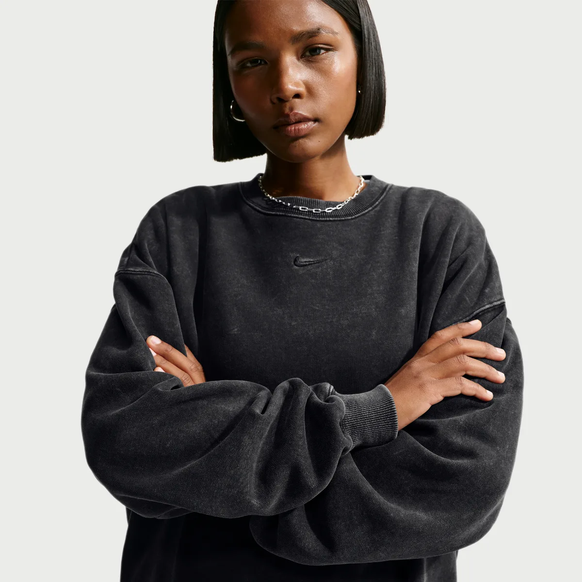 Studio Fleece Medium Weight Oversized Crew-Neck Sweatshirt