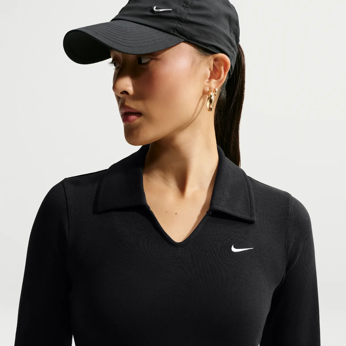Sportswear Tight Long-Sleeve Cropped Polo by Nike