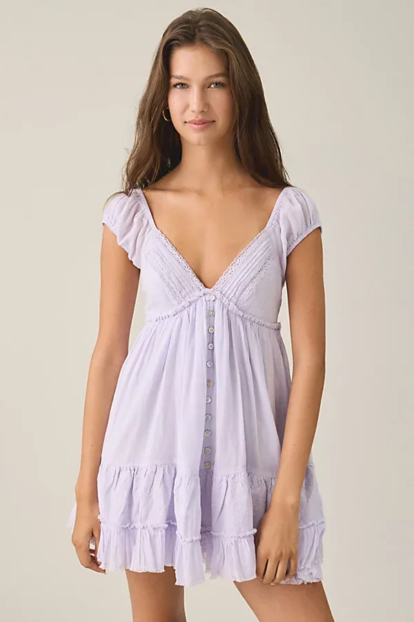 Belle Lace Trim Cotton Babydoll Romper by BDG