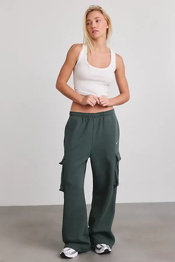 Nike Sportswear Studio Fleece Oversized High-Rise Cargo Pants by Nike