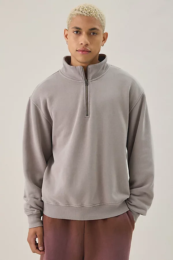 Anchor Washed Quarter Zip Sweatshirt by Standard Cloth