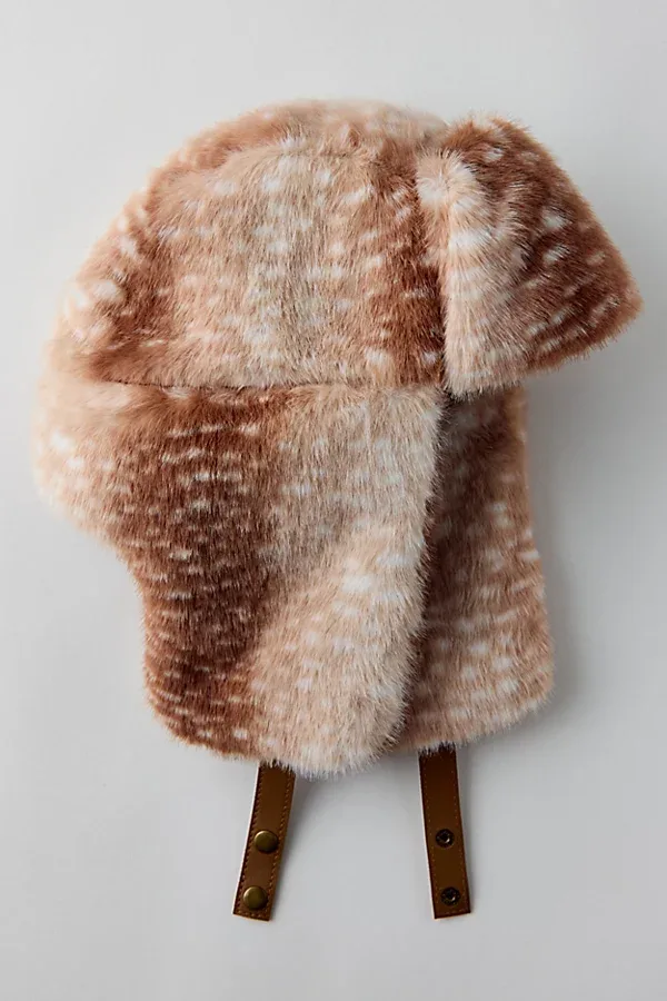Deer Pattern Trapper Hat by Urban Outfitters