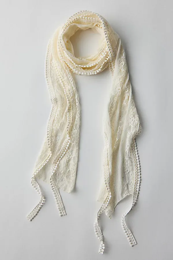 Tia Lace Skinny Scarf by Urban Outfitters
