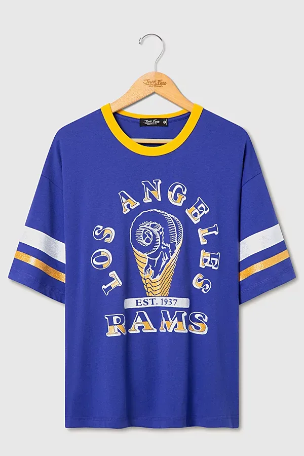 NFL Glitter Boxy Ringer Top by Junk Food