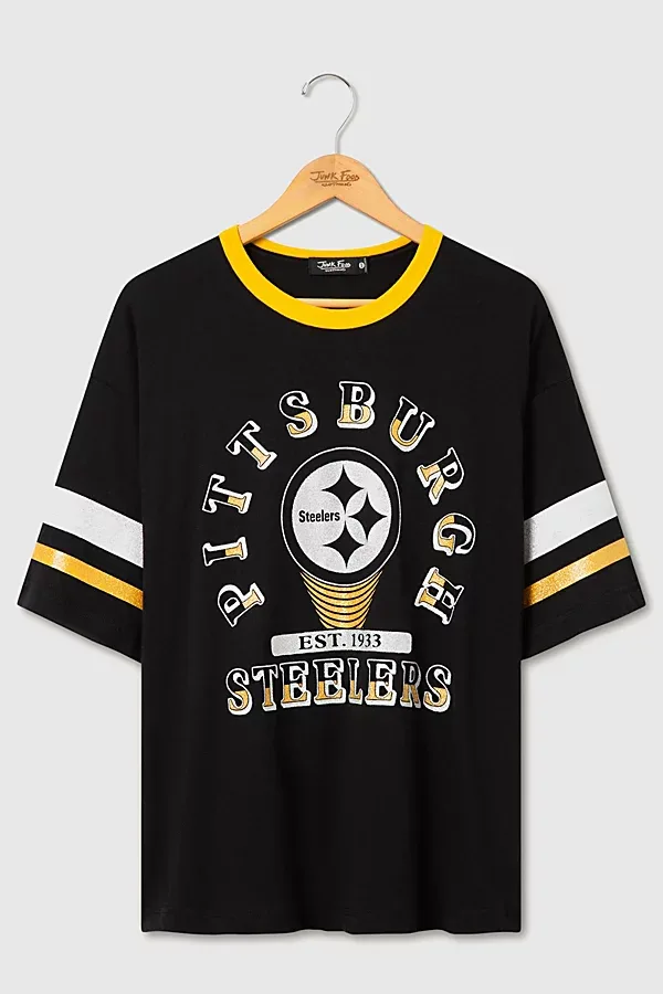 NFL Glitter Boxy Ringer Top by Junk Food