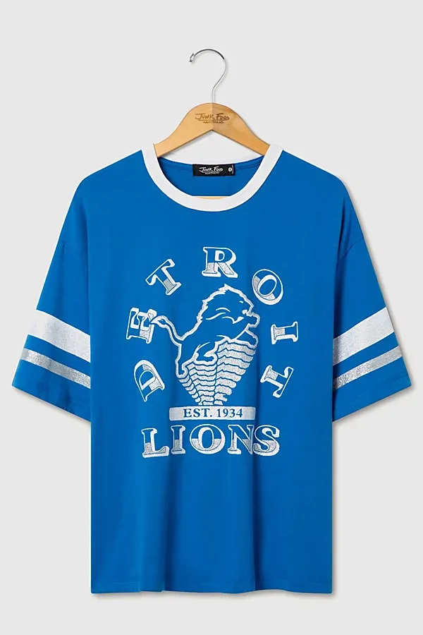 NFL Glitter Boxy Ringer Top by Junk Food
