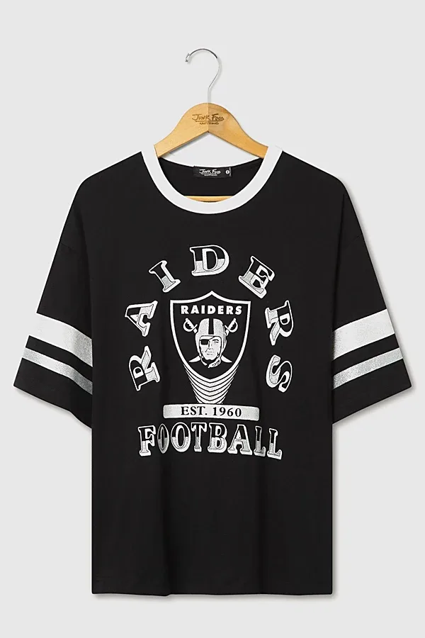 NFL Glitter Boxy Ringer Top by Junk Food