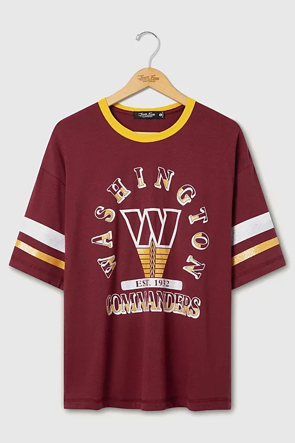 NFL Glitter Boxy Ringer Top by Junk Food